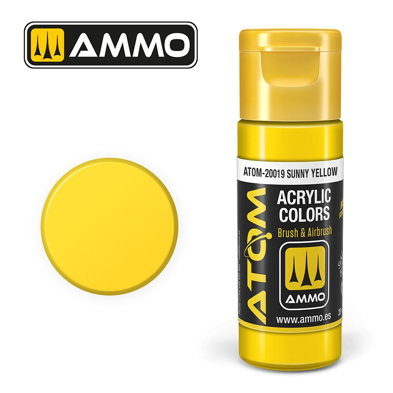 Ampoil Mig Jimenez 20019 ATOM COLOR Jaune Soleil 20ml