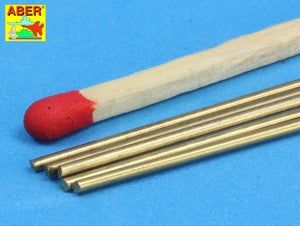 Aber BR10 Brass round rods Ø 1.0mm length 245mm x 5 pcs. – image 3