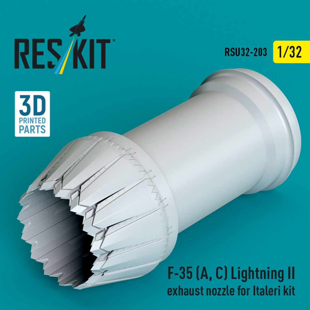 RESKIT RSU32-0203 F-35 (A, С) Lightning II exhaust nozzle for Italeri kit (3D Printed) 1/32