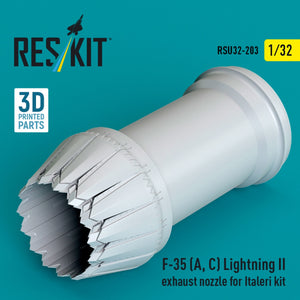 RESKIT RSU32-0203 F-35 (A, С) Lightning II exhaust nozzle for Italeri kit (3D Printed) 1/32