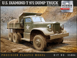 Mirror Model 35804 U.S. Diamond T 972 Dump Truck Hard Top Cab 1/35