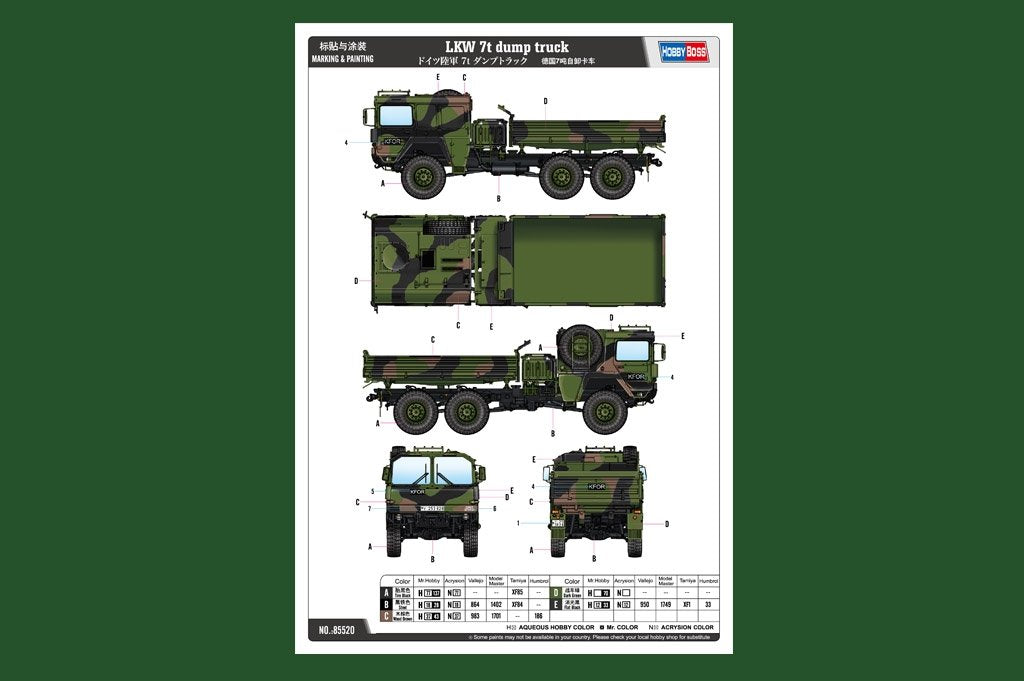 Hobby Boss 85520 LKW 7t dump truck 1/35 – zdjęcie 3