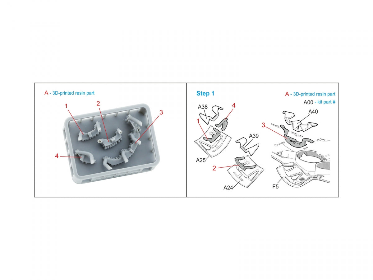 Quinta Studio QT48039 I-16 type 5, Exhaust pipes (Zvezda) 1/48 – image 2