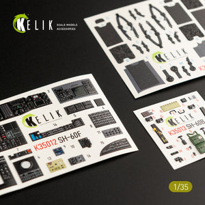 KELIK K35012 SH-60F OCEAN HAWK INTERIOR 3D DECALS FOR KITTY HAWK KIT 1/35 – zdjęcie 3