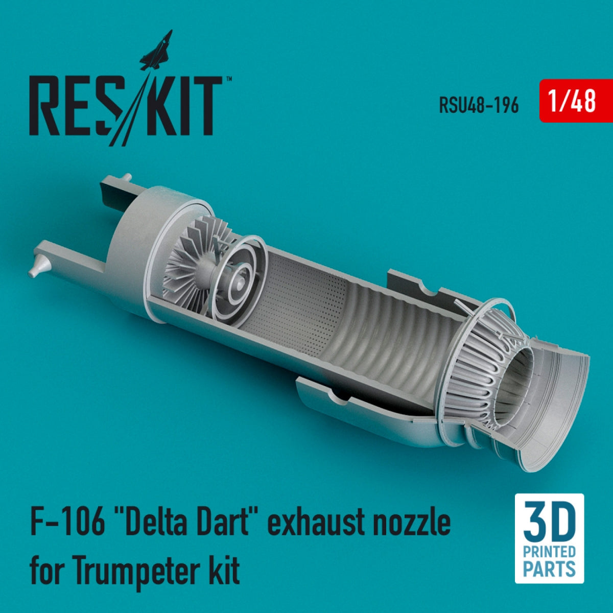 RESKIT RSU48-0196 F-106 &amp;quot;DELTA DART&amp;quot; EXHAUST NOZZLE FOR TRUMPETER KIT (3D PRINTED) 1/48 – image 2