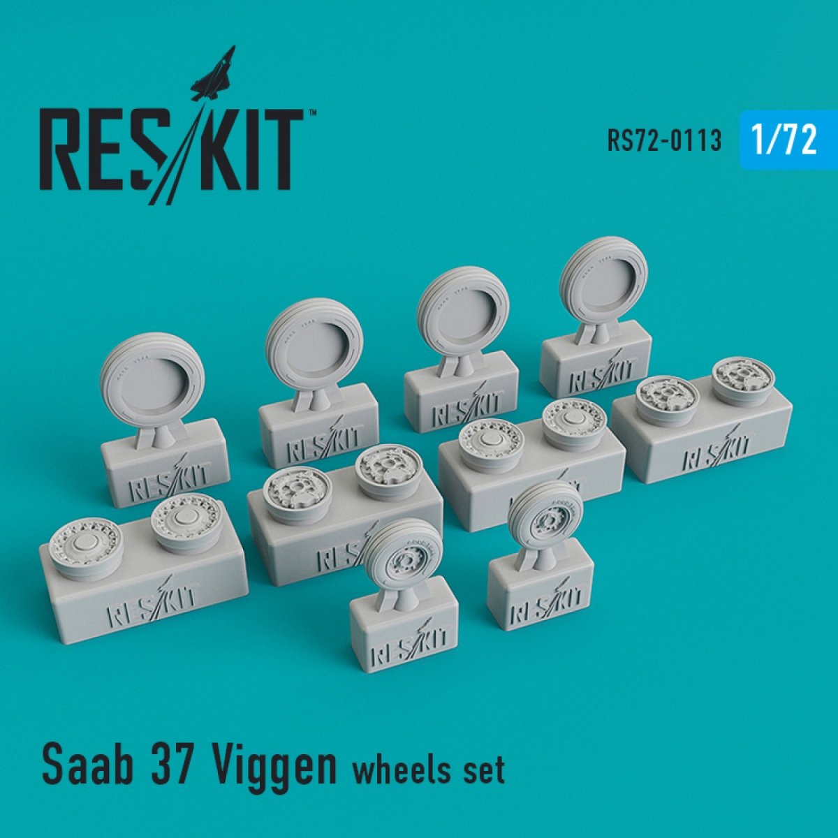 RESKIT RS72-0113 JEU DE ROUES SAAB 37 "VIGGEN" 1/72 