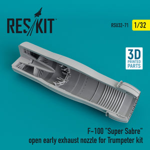 RESKIT RSU32-0071 F-100 &amp;quot;SUPER SABRE&amp;quot; OPEN EARLY EXHAUST NOZZLE FOR TRUMPETER KIT 1/32
