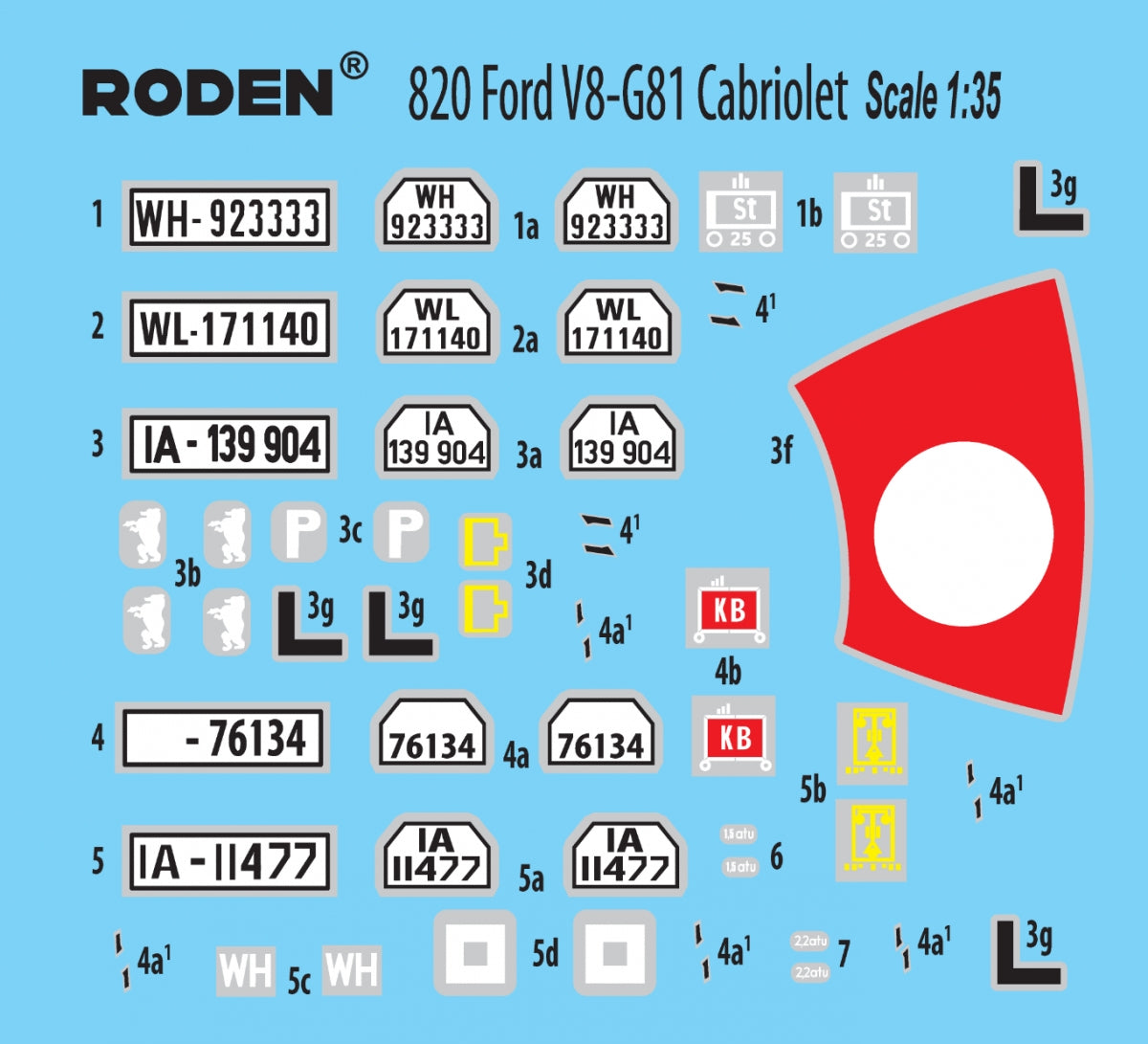 Roden 820 Ford V8-G81 Cabriolet 1/35 – zdjęcie 3