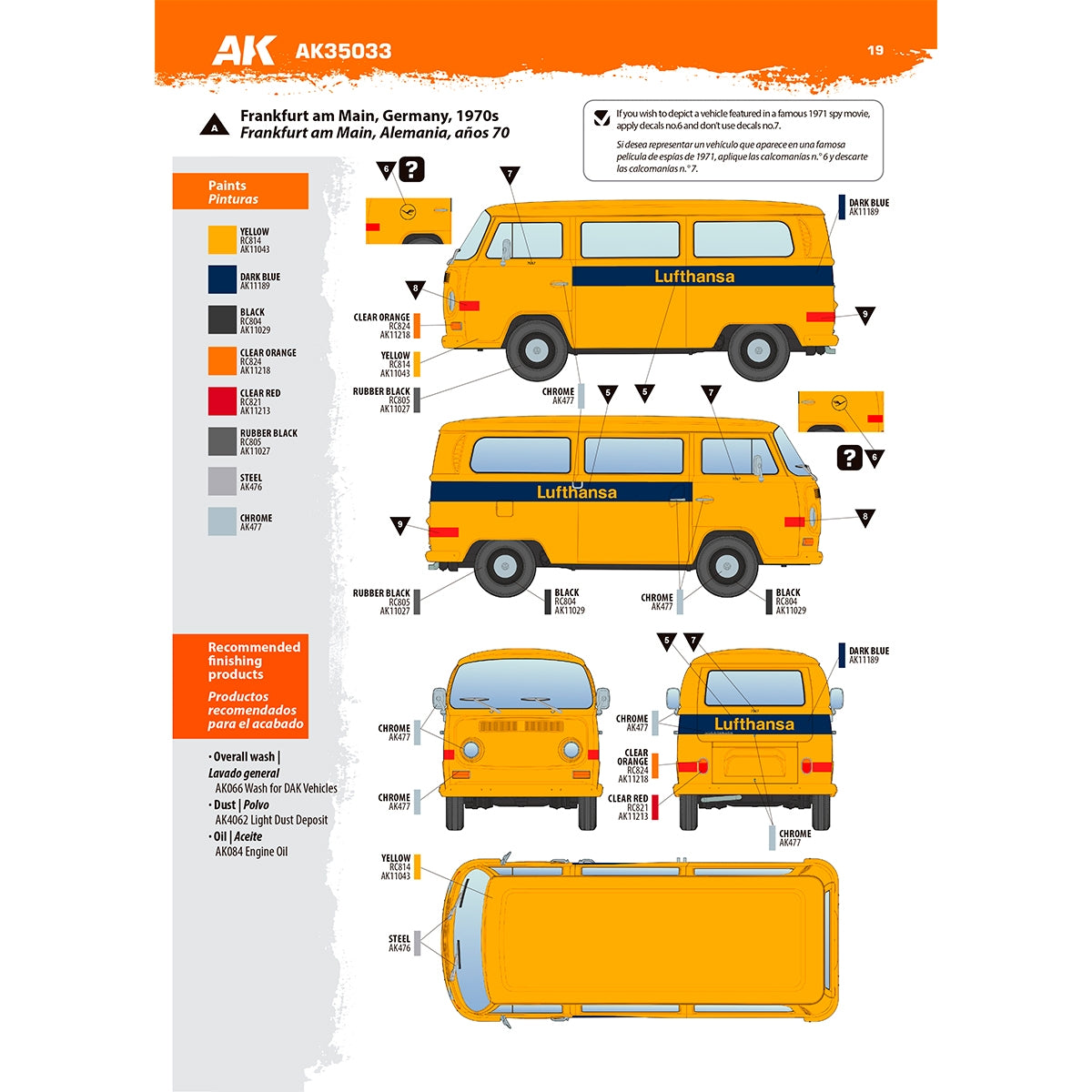 AK Interactive AK35033 T2 MODEL 1967 AIRPORT BUS 1/35 – zdjęcie 20