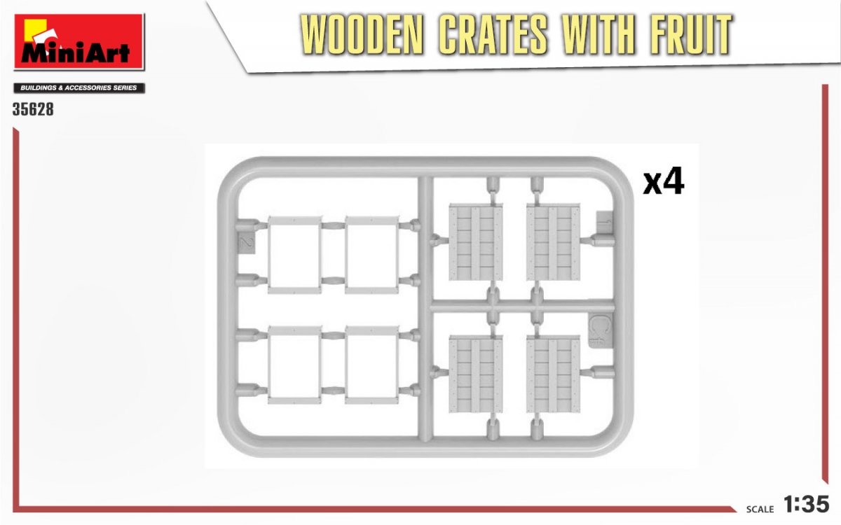 MiniArt 35628 WOODEN CRATES WITH FRUIT 1/35 – zdjęcie 5
