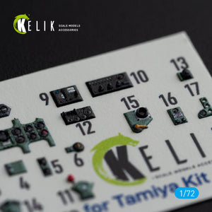 KELIK K72099 A6M5 Zero - interior 3D decals for Tamiya kit 1/72 – zdjęcie 3