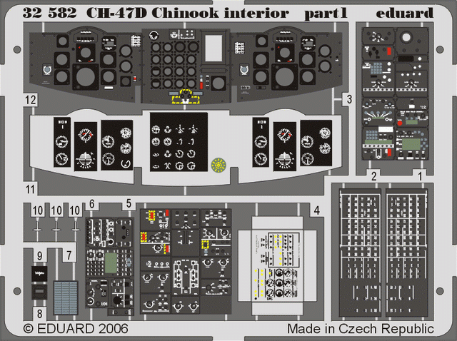 Eduard 32582 CH-47D Chinook interior 1/35 TRUMPETER
