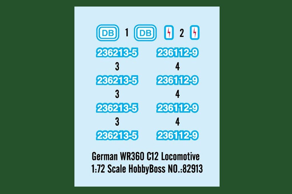 Hobby Boss 82913 German WR360 C12 Locomotive 1/72 – zdjęcie 3