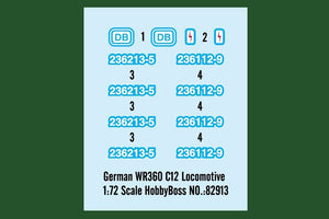 Hobby Boss 82913 German WR360 C12 Locomotive 1/72 – zdjęcie 3