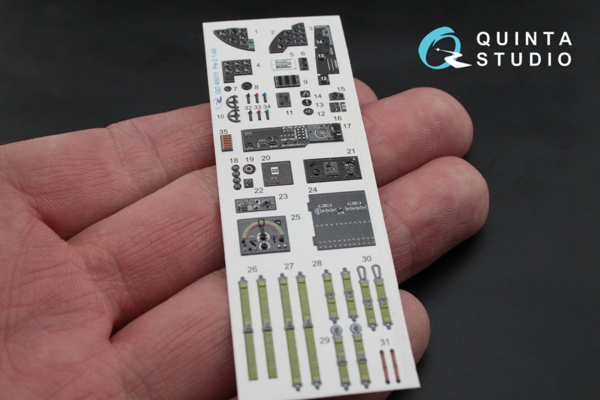 Quinta Studio QD48011 Pe-2 3D-Printed &amp;amp; coloured Interior on decal paper (for Zvezda kits) 1/48 – zdjęcie 4