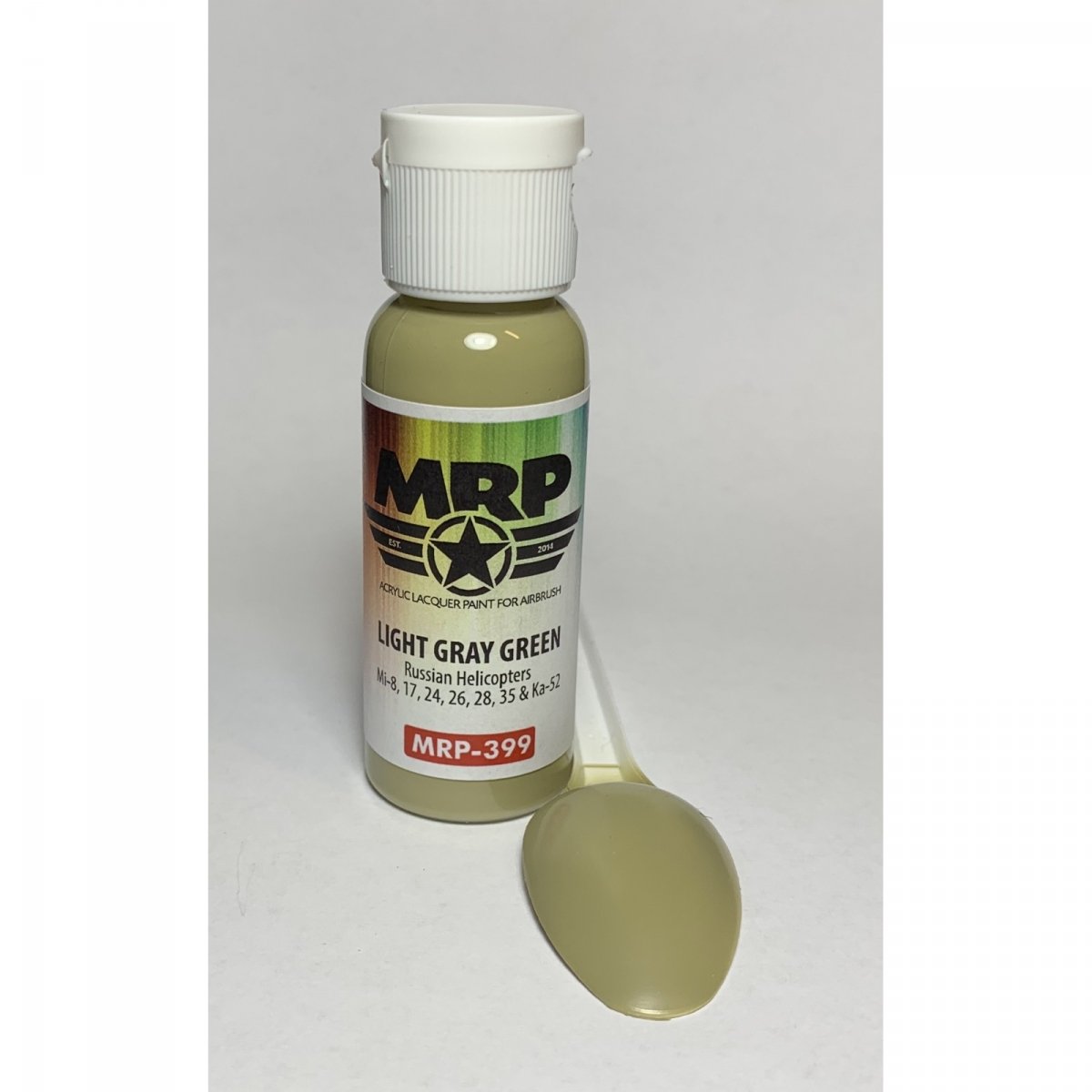 Peinture Mr. Paint MRP-399 GRIS-VERT CLAIR Hélicoptères russes MI-8, 17, 24, 25, 28, 35, KA-52 30 ml