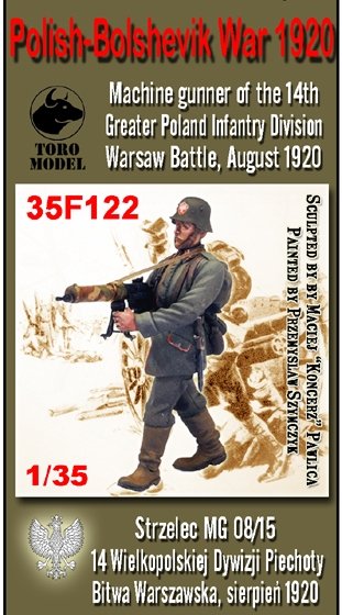 ToRo Model 35F122 Wojna 1920 - Strzelec MG08/15 14 Wlkpl. Dywizji Piechoty / Polish-Bolshevik War 1920 Machine gunner of the 14&amp;#39;th Greater Poland Infantry Division Warsaw Battle, August 1920 1/35