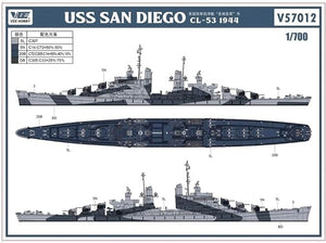 Vee Hobby E57012 USS San Diego CL-53 1944 - Deluxe Edition 1/700 – image 3