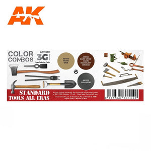 AK Interactive AK11670 3G STANDARD TOOLS ALL ERAS 3x17 ml – zdjęcie 2