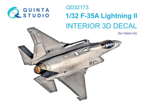 Intérieur du F-35A imprimé en 3D et coloré sur papier décalcomanie (Italeri) Quinta Studio QD32173, échelle 1/32