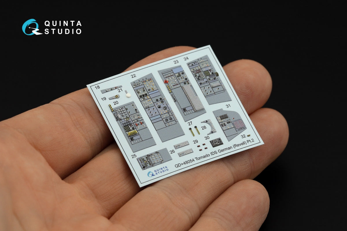 Quinta Studio QDS+48054 Tornado IDS German 3D-Printed &amp;amp; coloured Interior on decal paper (Revell) (small version) (with 3D-printed resin parts) 1/48 – zdjęcie 5