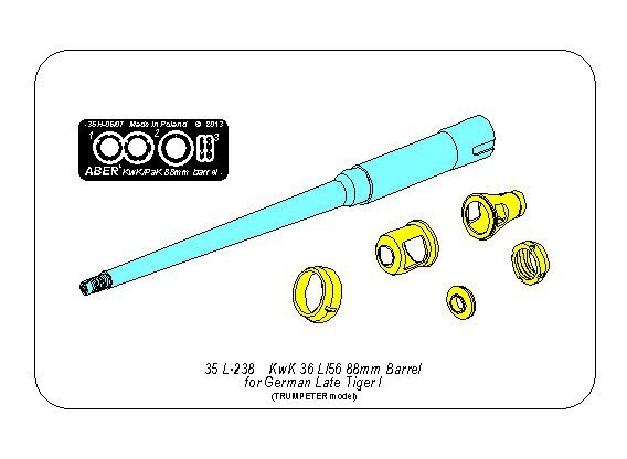 Canon Aber 35L-238 KwK36/L56 de 88 mm pour Tiger I allemand tardif (1/35) – image 13