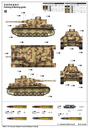 Trumpeter 00919 German Pzkpfw IV Ausf.F2 Medium 1/16 – zdjęcie 2