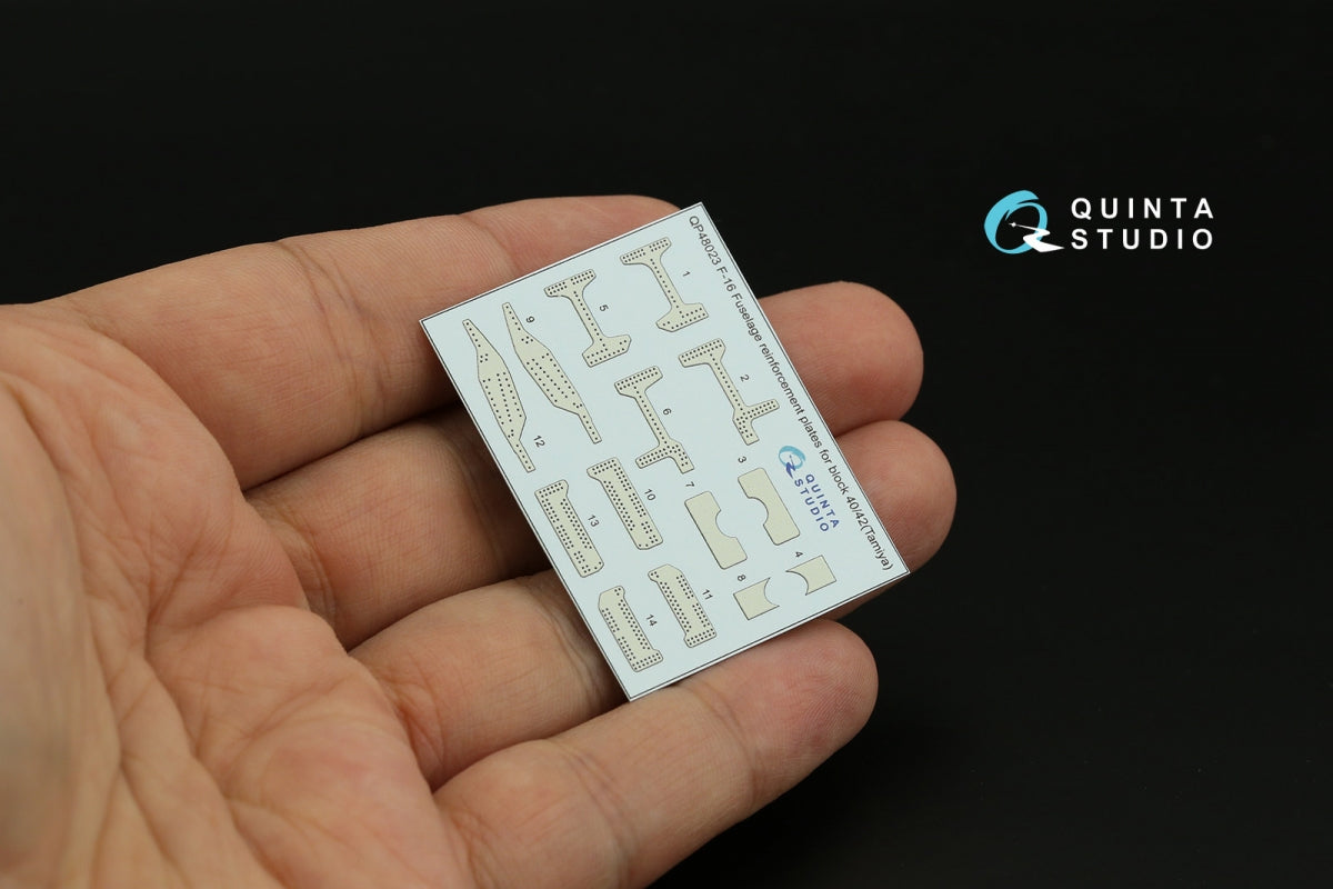 Quinta Studio QP48023 F-16 block 40/42 reinforcement plates (Tamiya) 1/48 – zdjęcie 5