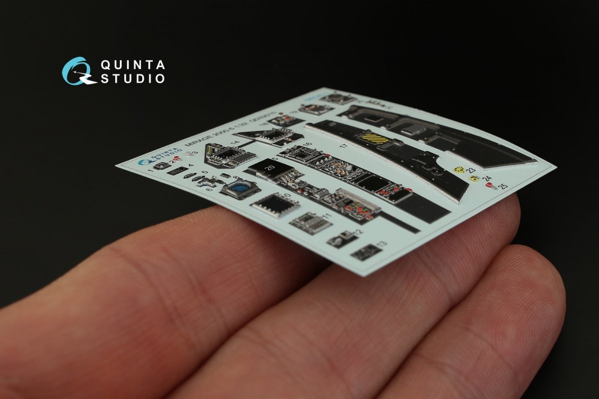 Quinta Studio QD32010 Mirage 2000-5 3D-Printed &amp;amp; coloured Interior on decal paper (for Kitty Hawk kit) 1/32 – zdjęcie 8