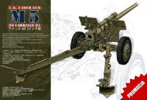 AFV Club 35S64 3in Gun M5 On Carriage M1 1/35