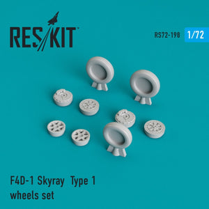 RESKIT RS72-0198 F4D-1 &amp;quot;SKYRAY&amp;quot; TYPE 1 WHEELS SET 1/72