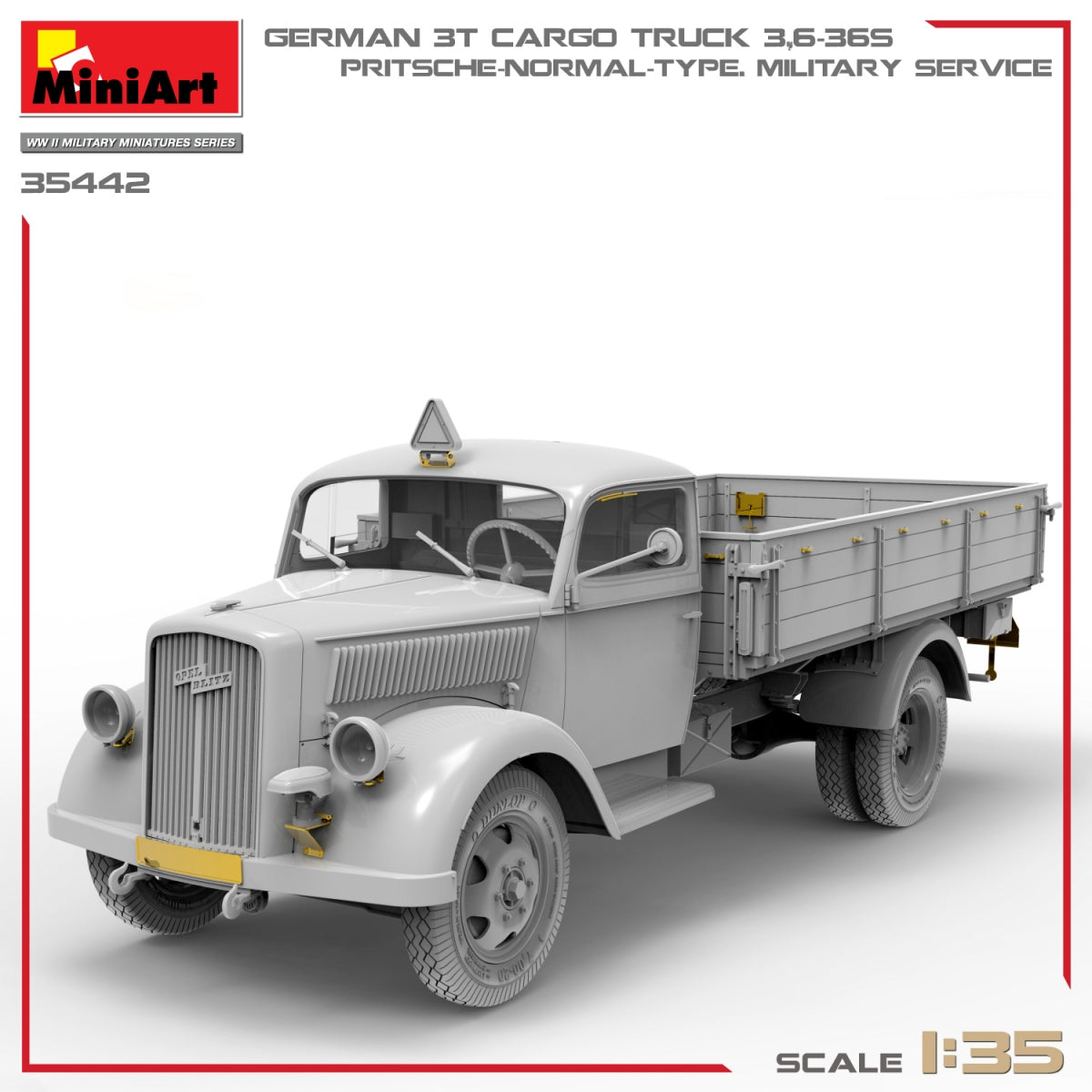 Miniart 35442 GERMAN 3T CARGO TRUCK 3,6-36S. PRITSCHE-NORMAL-TYPE. MILITARY SERVICE 1/35 – zdjęcie 11