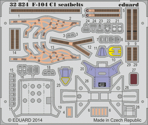 Eduard 32824 F-104 C1 seatbelts ITALERI 1/32