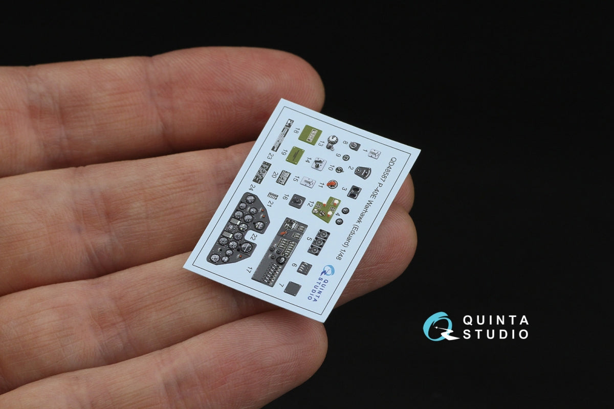 Quinta Studio QD48587 P-40E Warhawk 3D-Printed &amp;amp; coloured Interior on decal paper (Eduard) 1/48 – zdjęcie 4