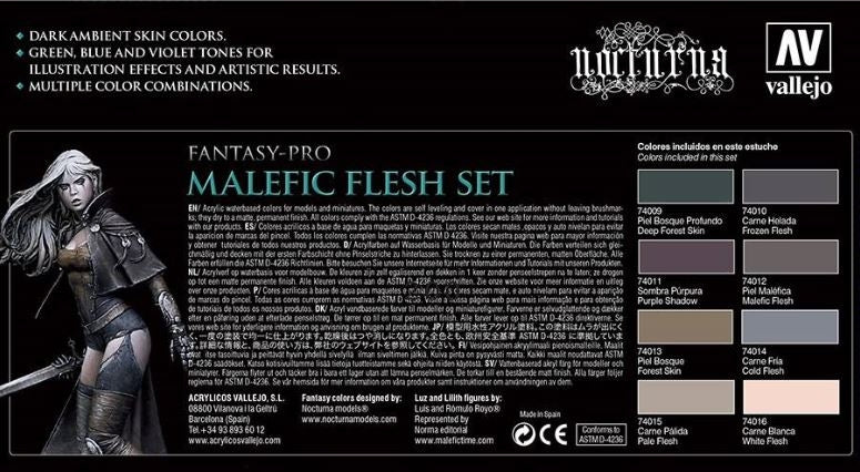 Vallejo 74102 Model Color Set Fantasy Pro Malefic Flesh 8x17 ml – zdjęcie 2