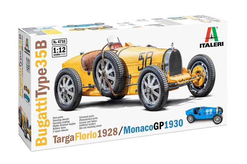 Italeri 4716 Bugatti Type 35B - Targa Florio 29/Monaco GP 30 1/12 – immagine 2