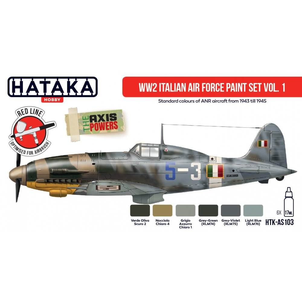 Hataka Hobby HTK-AS103 WW2 Italian Air Force Paint set vol. 1 – zdjęcie 2