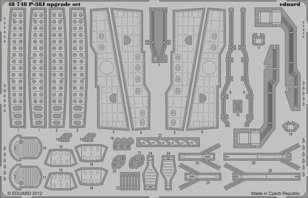 Eduard 48748 P-38J upgrade set 1/48 EDUARD