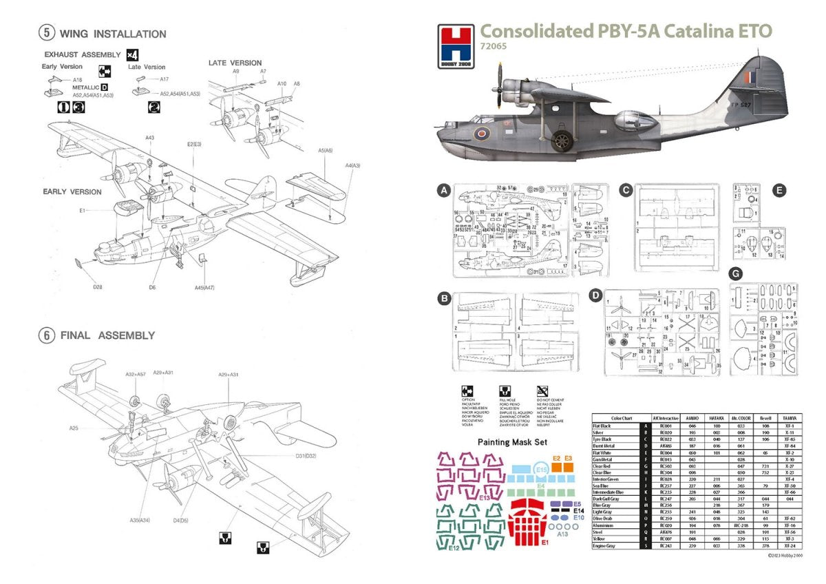 Hobby 2000 72065 Consolidated PBY-5A Catalina ETO (Academy + CARTOGRAF + MASKS) 1/72 – image 3