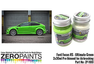 Zero Paints ZP-1100 Ford Focus RS Ultimate Green Paint 2x30ml – image 3