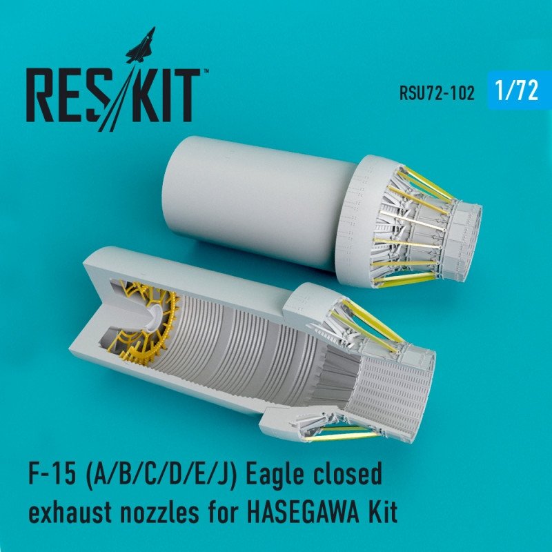 RESKIT RSU72-0102 Buses d'échappement fermées Eagle pour F-15 A/B/C/D/E/J (Hasegawa 1/72)