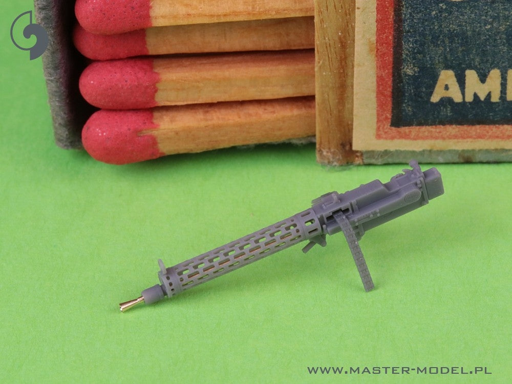 Master AM-48-183 Niemiecki km z okresu I w.św. Spandau LMG 08/15 (2 szt.) - z KRÓTKĄ rączką przeładowania - wydruki 3D i mosiężne lufy 1/48