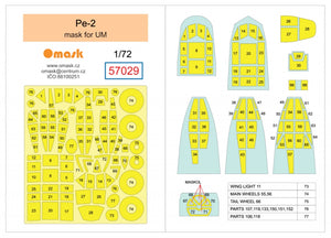 Omask 57029 Pe-2 mask (for UM) 1/72 – zdjęcie 2