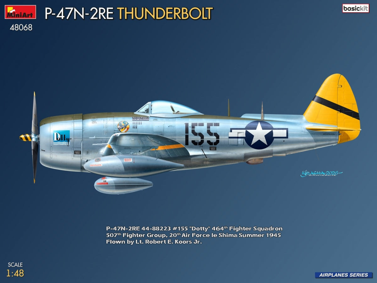 MiniArt 4806848044 P-47N-2RE Thunderbolt Basic Kit 1/48