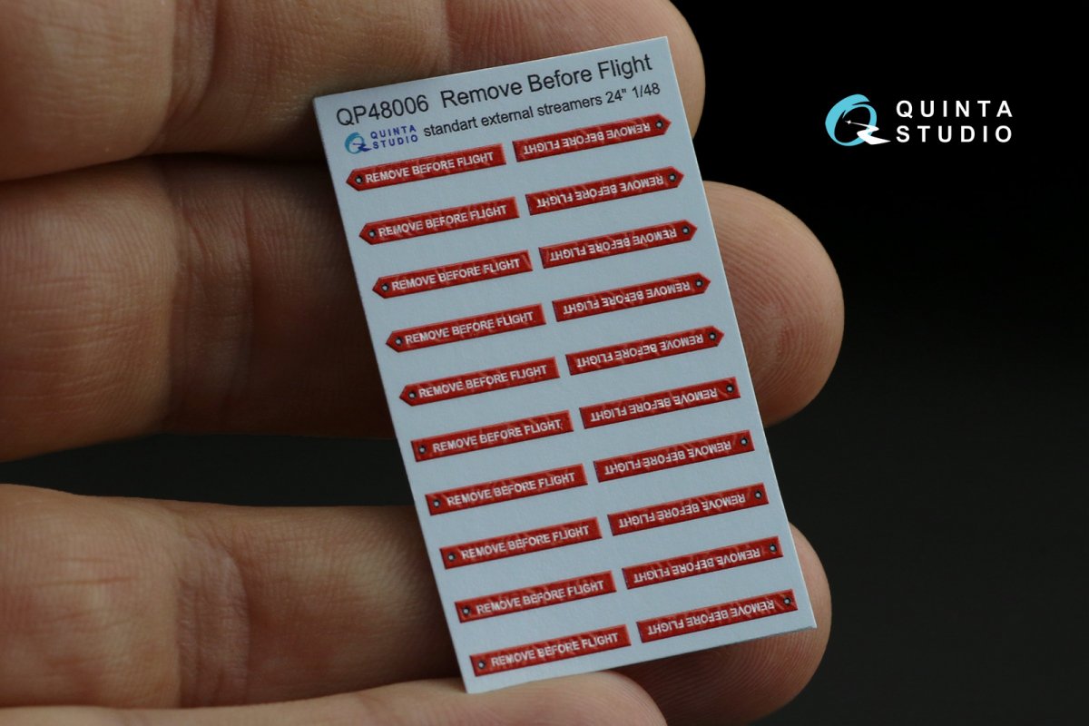 Quinta Studio QP48006 &amp;quot;Remove Before Flight&amp;quot; standart external streamer 24&amp;quot;, 20 Pcs 1/48 – zdjęcie 6