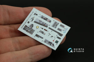Quinta Studio QD48093 MiG-29 (9-13) 3D-Printed &amp;amp; colored Interior on decal paper (for GWH ) 1/48 – image 8