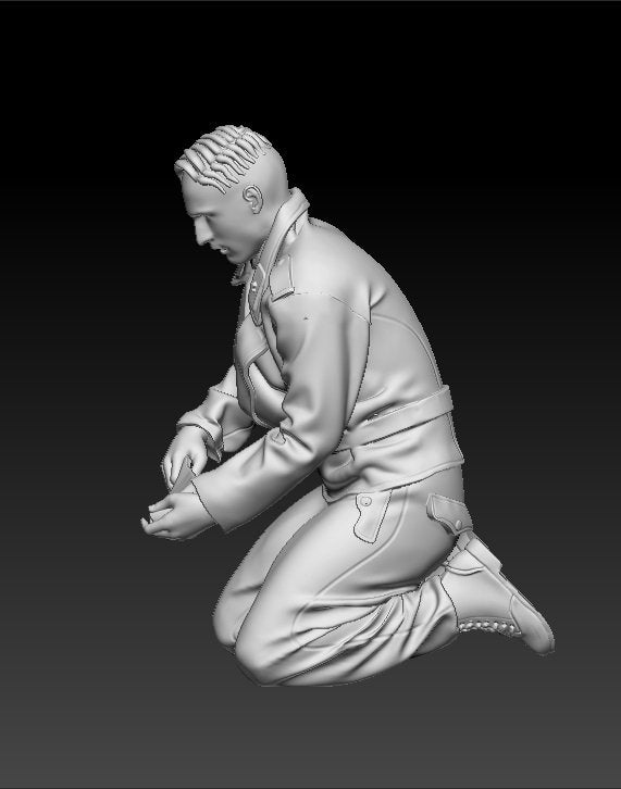 Glowel Miniatures 35007 Wounded panzer crewman and comrade 1/35 – zdjęcie 3