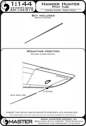 Master AM-144-019 Hawker Hunter - Pitot Tube 1/144 – image 3