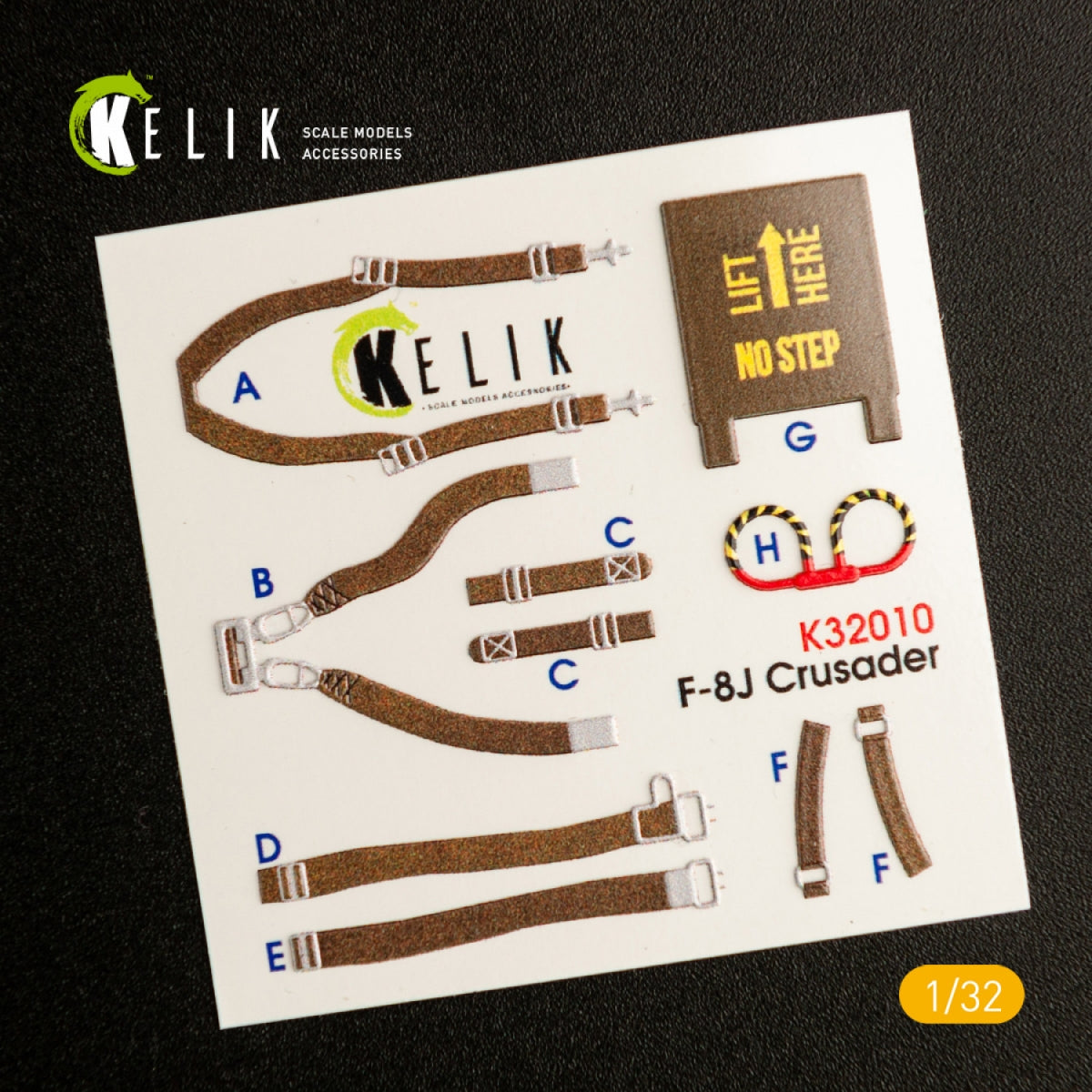 KELIK K32010 F-8J CRUSADER- INTERIOR 3D DECAL FOR TRUMPETER KIT 1/32 – image 2