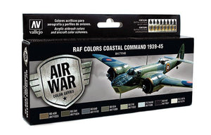 Vallejo 71148 Model Air 8-Paint Set - RAF Colors Coastal Command 1939-1945